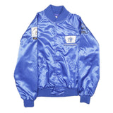 CLUB 21 Mens Blue Satin Button Jacket M Indiana Trail Riders Assn Badges