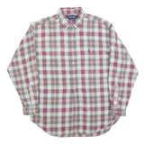 RALPH LAUREN Mens Red & Green Check Shirt L Button-Down Collar Cotton Blend