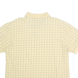 CHAPS Mens Yellow Checked Polo Shirt XL Cotton Short Sleeve Classic Fit