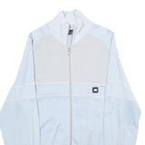JEAN JACQUES BENSON Mens Light Blue & White Zip Up Jacket S Polyester Casual