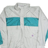 SPORTING LIFE Mens Grey & Teal Colourblock Track Jacket M Polyester Blend Zip