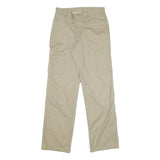 DICKIES Mens Cotton Blend Beige Regular Fit Straight Leg Trousers W30 L32