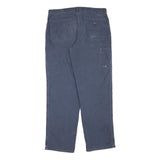 CARHARTT Mens Regular Fit Cotton Blend Blue Trousers W36 L34 Workwear Utility