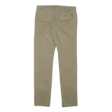 TOMMY HILFIGER Womens Cotton Blend Beige Slim Straight Trousers W30 L31