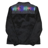 FILA Womens Black Multicolour Panel Zip Up Jacket XS Polyester Blend Fleece