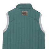 DOLCE & GABBANA Boys Green Quilted Jacket S Polyester Blend Zip Vest