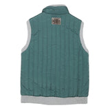 DOLCE & GABBANA Boys Green Quilted Jacket S Polyester Blend Zip Vest
