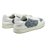 LOUIS VUITTON Womens Denim & White Synthetic Lace-Up Trainers UK 8 Designer