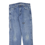 DICKIES Mens Regular Blue Denim Jeans W34 L34 Zip Cotton Blend Classic Casual