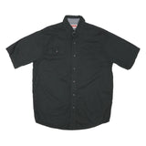 WRANGLER Mens Black Cotton Blend Short Sleeve Shirt M Casual Button-Up