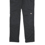 DICKIES Mens Black Slim Cotton Trousers W30 L32 Workwear Casual Zip Fastening