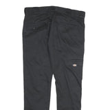DICKIES Mens Black Slim Cotton Trousers W30 L32 Workwear Casual Zip Fastening