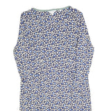 WHITE STUFF Womens Blue & Cream Floral Day Woven Knee Length Dress UK 12