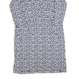 WHITE STUFF Womens Blue & Cream Floral Day Woven Knee Length Dress UK 12