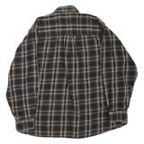 KILIMANJARO Mens Black & Cream Check Shirt XL Cotton Blend Casual Button-Up