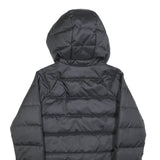 ADIDAS Womens Black Zip Hooded Puffer Jacket XS Polyester Blend Lightweight