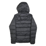 ADIDAS Womens Black Zip Hooded Puffer Jacket XS Polyester Blend Lightweight