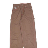 NO FEAR X H&M Womens Relaxed Brown Denim Jeans W26 L32 Casual Stylish Zip