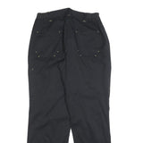 CRANE Womens Polyester Blend Black Relaxed Tapered Trousers W30 L30 Casual