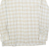 CLAUDE BLANCHARD Mens Beige & Cream Check Shirt M Casual Polyester Blend