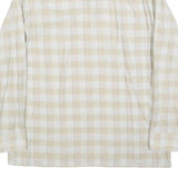 CLAUDE BLANCHARD Mens Beige & Cream Check Shirt M Casual Polyester Blend