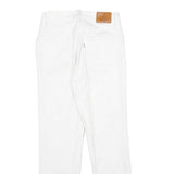 LEVI'S 724 High Rise Straight Womens White Regular Denim Raw W26 L24 Frayed Hem