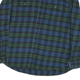 WOOLRICH Mens Blue & Green Check Shirt 2XL Cotton Blend Long Sleeve Casual