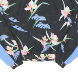 LEVI'S Womens Black & Blue Floral Zip Jacket XS Polyester Casual Sportswear