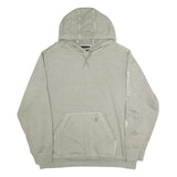 CARHARTT Mens Grey Hoodie XL Screen Print Logo Cotton Pullover Casual