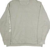 CARHARTT Mens Grey Hoodie XL Screen Print Logo Cotton Pullover Casual