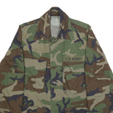 SELMA APPAREL CORP. Mens Green Brown Woodland Camo Classic Button Jacket S