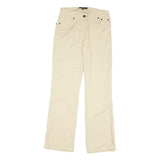 BARBOUR Womens Cotton Blend Beige Regular Straight Trousers W28 L29 Casual Wear