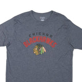 CHAMPION Mens Grey Chicago Blackhawks Graphic T-Shirt XL Short Sleeve Crew Neck
