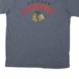 CHAMPION Mens Grey Chicago Blackhawks Graphic T-Shirt XL Short Sleeve Crew Neck