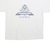 DELTA Mens White North Carolina Tar Heels Graphic T-Shirt L Short Sleeve Crew