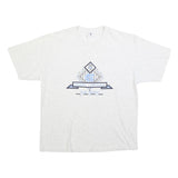 DELTA Mens White North Carolina Tar Heels Graphic T-Shirt L Short Sleeve Crew