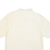 JAMAICA JAXX Mens Cream Shirt L Cotton Blend Short Sleeve Button Casual