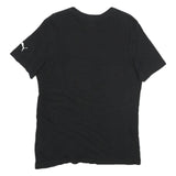 PUMA Mens Black Graphic T-Shirt M Short Sleeve Crew Neck Cotton Casual Sport