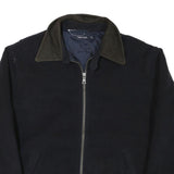 NAUTICA Mens Black Polyester Blend Zip Jacket M Casual Outerwear Plain