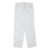 MUSTANG Mens Regular Fit White Cotton Blend Cargo Trousers W33 L32