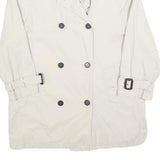 ZARA WOMAN Womens Beige Button Jacket S Polyester Blend Classic Outerwear