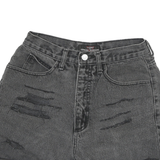 GUESS Womens Shorts Black Denim Distressed M W24 Ripped Casual Summer