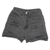 GUESS Womens Shorts Black Denim Distressed M W24 Ripped Casual Summer