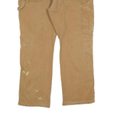 DICKIES Mens Jeans Beige Relaxed Straight Denim W38 L30 Workwear Zip Pocket