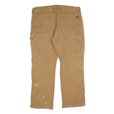 DICKIES Mens Jeans Beige Relaxed Straight Denim W38 L30 Workwear Zip Pocket