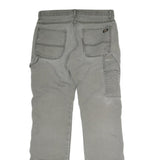 DICKIES Mens Cotton Blend Grey Regular Fit Straight Leg Trousers W34 L32