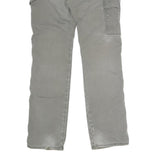 DICKIES Mens Cotton Blend Grey Regular Fit Straight Leg Trousers W34 L32