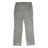 DICKIES Mens Cotton Blend Grey Regular Fit Straight Leg Trousers W34 L32