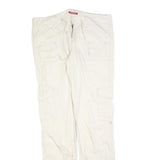 UNION BAY Womens Polyester Blend White Regular Straight Trousers W36 L32 Casual