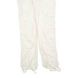UNION BAY Womens Polyester Blend White Regular Straight Trousers W36 L32 Casual